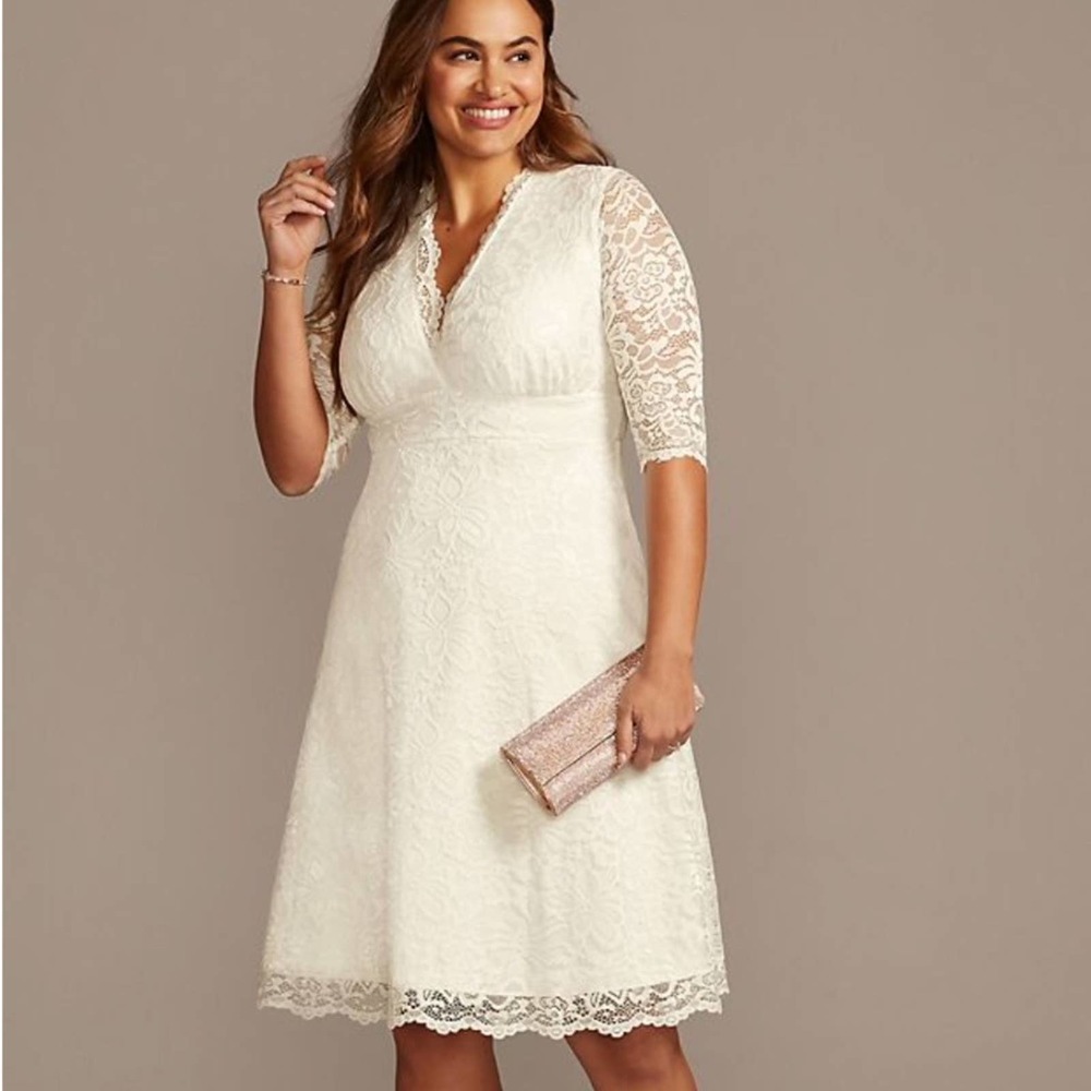 KIYONNA Plus Size Wedding Belle Short Dress
